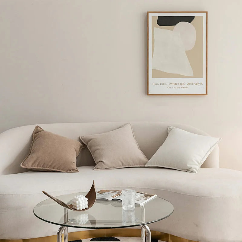 SnuggleChenille – Blød Ensfarvet Pudebetræk til Hyggelig Boligindretning