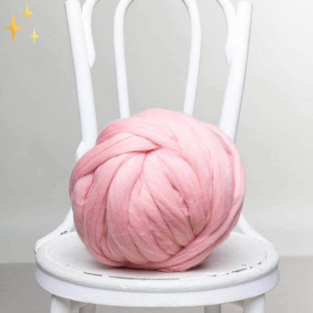 XXL Chunky Knitting Yarn – Extra Thick Soft Fiber for Blankets, Scarves & Cozy DIY Projects