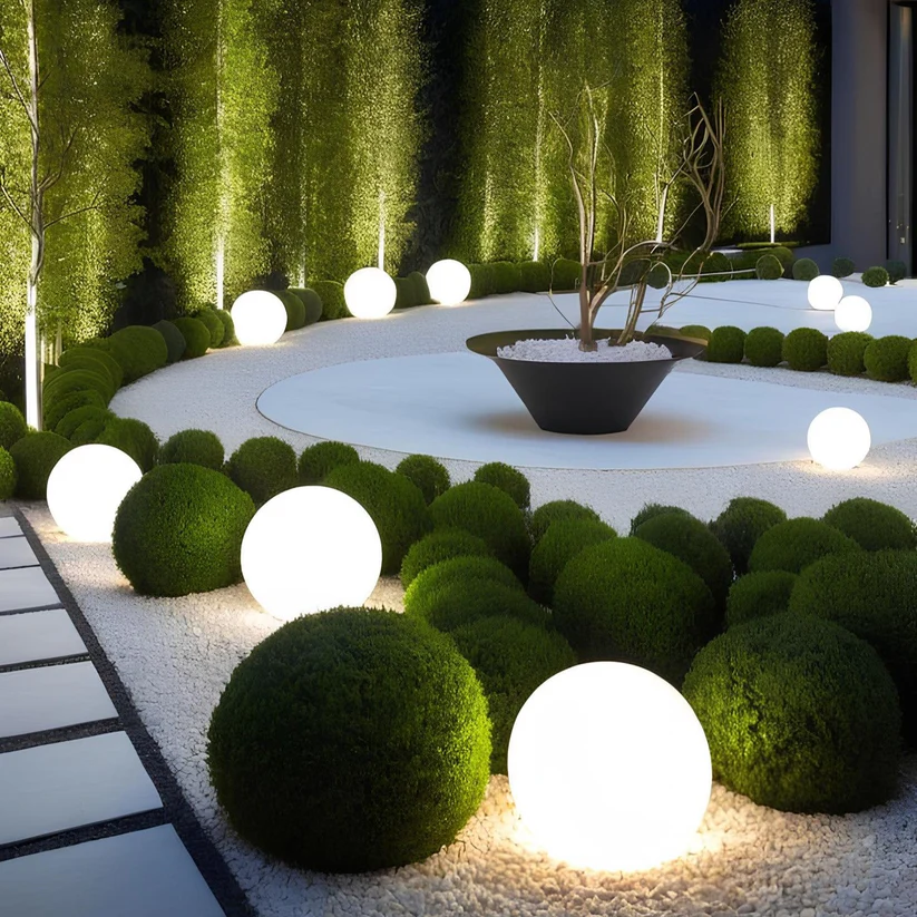 SolarAura – Udendørs Solcelle Kuglelampe til Have med Varm LED-lys