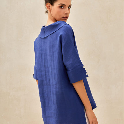 Women’s Airy Linen V-Neck Shirt | Short Sleeve Casual Summer Top