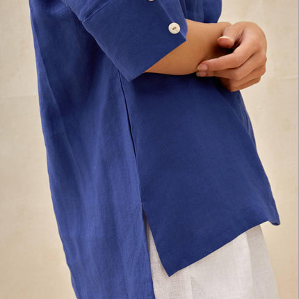 Women’s Airy Linen V-Neck Shirt | Short Sleeve Casual Summer Top