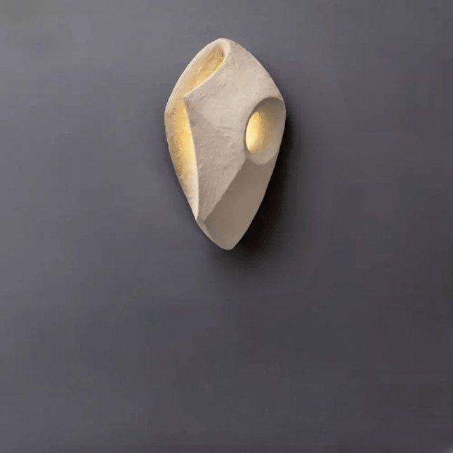 Cement Wall Lamp – Wabi-Sabi Inspired Design with Soft Ambient LED Lighting