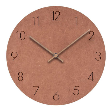 Wall Clock – Scandinavian Minimalist Wooden Design with Silent Quartz Movement