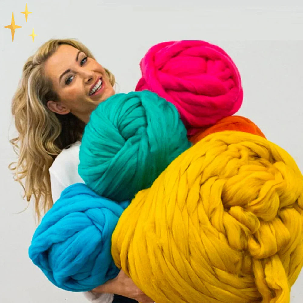 LuxeWool – Chunky XL Garn til Håndstrik af Tæpper og Puder