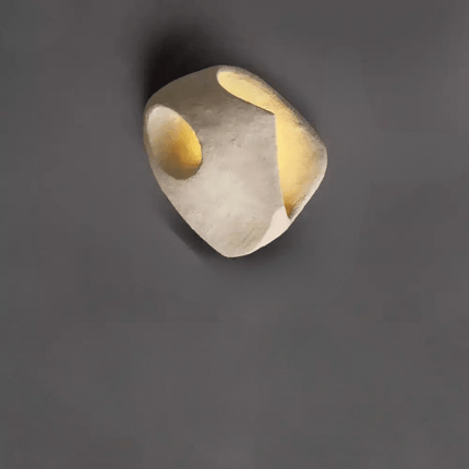 Cement Wall Lamp – Wabi-Sabi Inspired Design with Soft Ambient LED Lighting