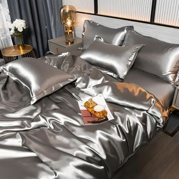 SilkLuxe – Satin Dynebetrækssæt Åndbart & Silkeblødt