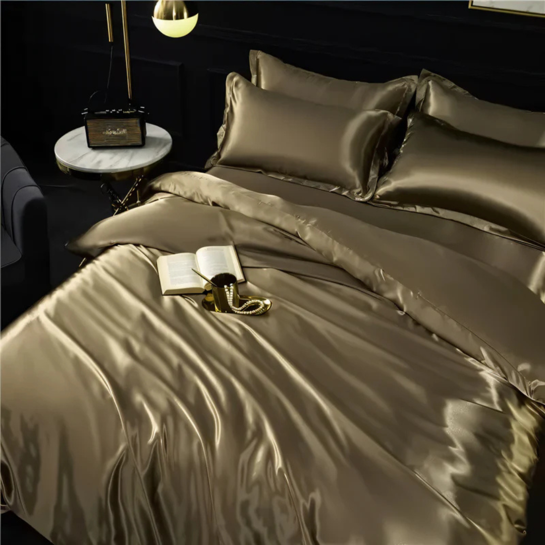 SilkLuxe – Satin Dynebetrækssæt Åndbart & Silkeblødt