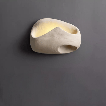 Cement Wall Lamp – Wabi-Sabi Inspired Design with Soft Ambient LED Lighting