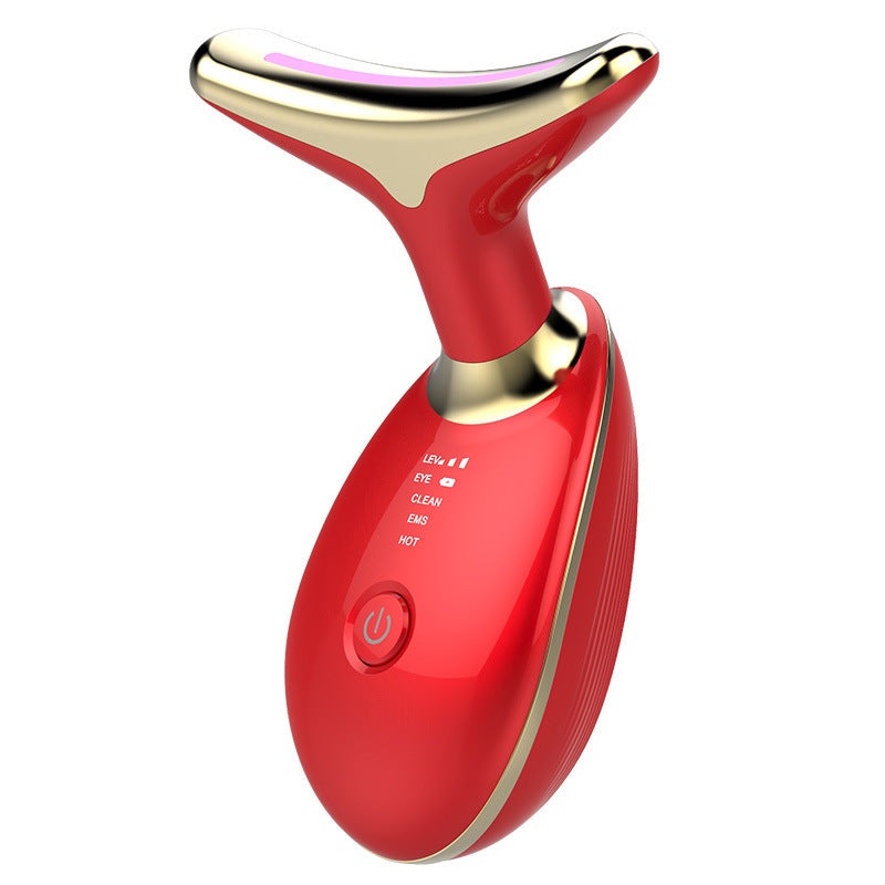 Masseur visage et cou – Design portable avec modes lumière LED et contrôle tactile