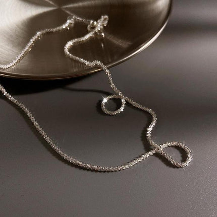 Silver Necklace – Minimalist 925 Sterling Design with Elegant High-Polish Finish