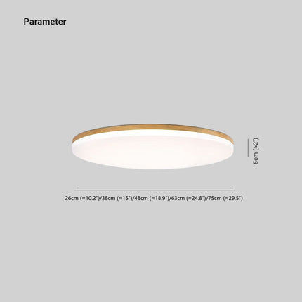 Ceiling Lamp – Wooden Frame with Soft LED Light and Frosted Acrylic Diffuser