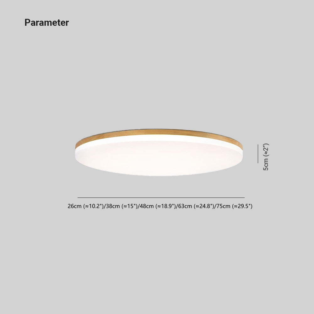 Lampe de plafond – Cadre en bois avec lumière LED douce et diffuseur en acrylique dépoli