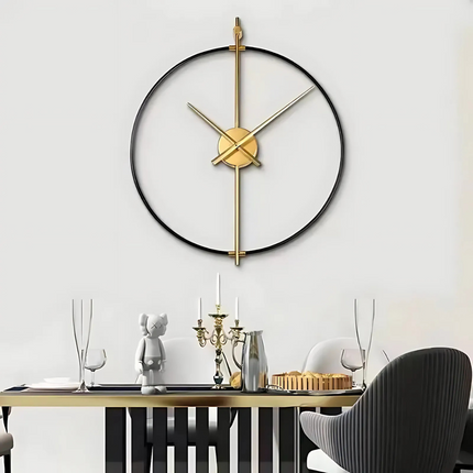 Wall Clock – Large Wooden-Inspired Design with Silent Quartz Movement for Stylish Interiors