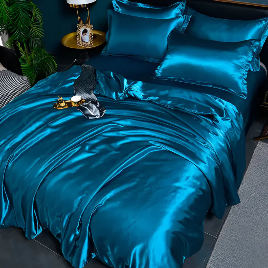 SilkLuxe – Satin Dynebetrækssæt Åndbart & Silkeblødt