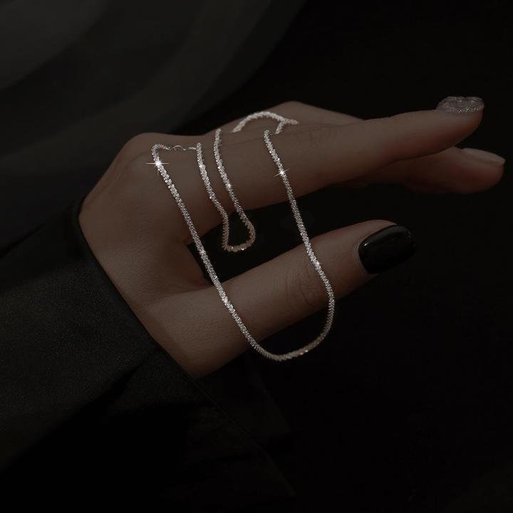 Silver Necklace – Minimalist 925 Sterling Design with Elegant High-Polish Finish