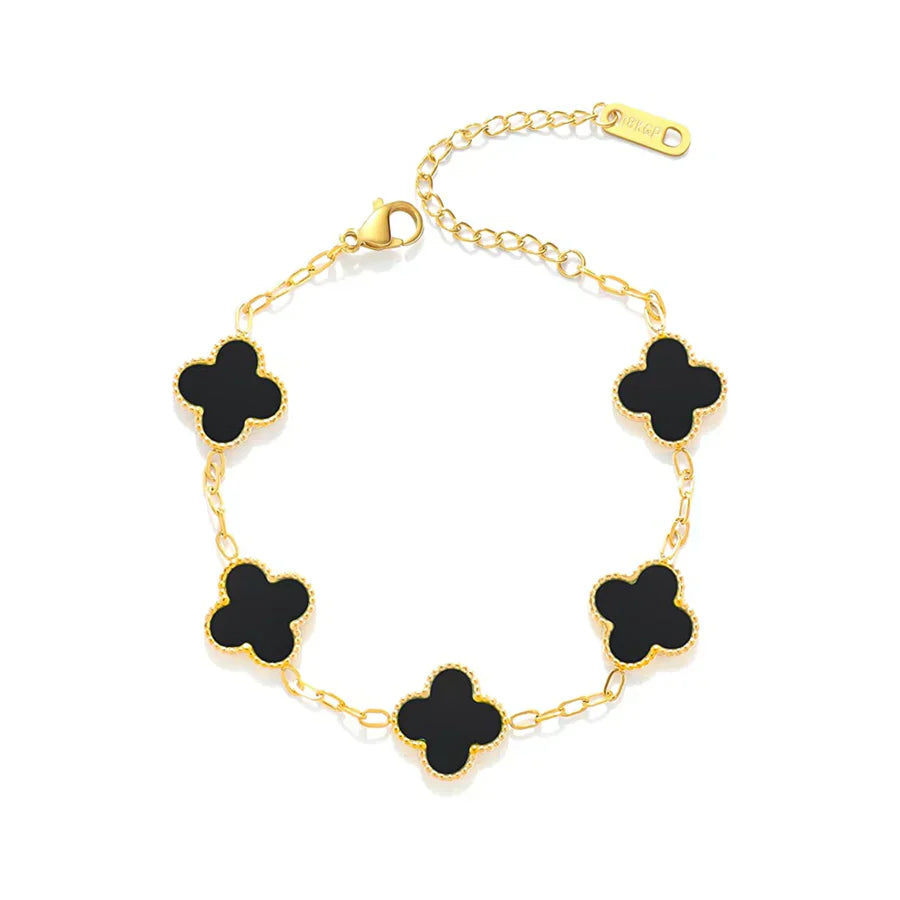 Clover Bracelet – Elegant Stainless Steel Design with Adjustable Fit
