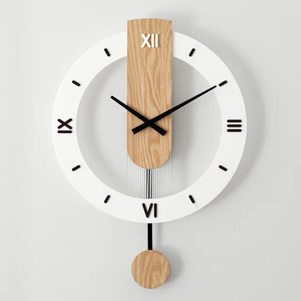 Wall Clock – Large Modern Wooden-Acrylic Design with Precise Quartz Movement