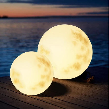 Outdoor Moon Lamp – Soft Warm LED Glow with Weather-Resistant Rechargeable Design