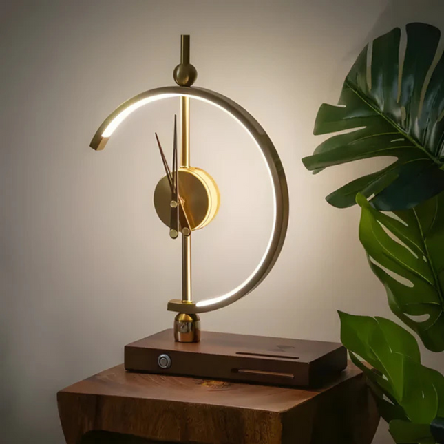 LED Desk Lamp – Modern 3-in-1 Design with Digital Clock & Wireless Charging