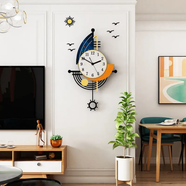 Wall Clock – Large Minimalist Design with Silent Movement for Elegant Home Interiors