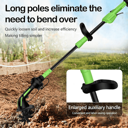 2-IN-1 Cordless Tiller & Cultivator with Extension Pole 4