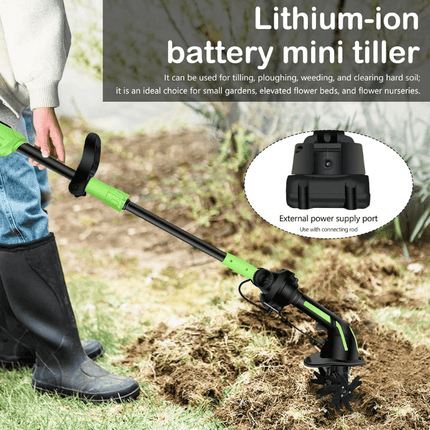 2-IN-1 Cordless Tiller & Cultivator with Extension Pole 5