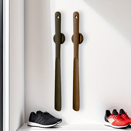 20-Inch Long Handled Shoehorn - Premium Beech Wood with Magnetic Wall Mount 1