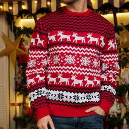 Christmas Sweater – Soft Knitted Fabric with Festive Design & Comfortable Fit