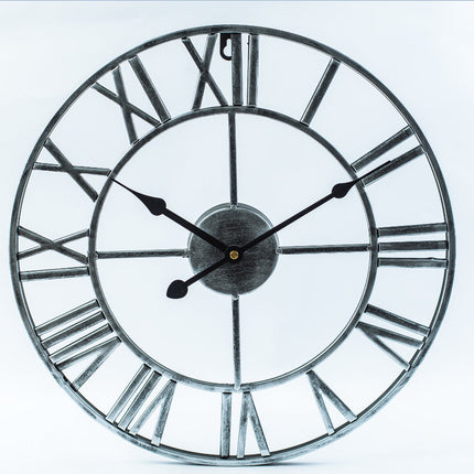 Wall Clock – Large Retro Metal Design with Vintage-Inspired Aesthetic for Stylish Interiors