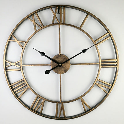 Wall Clock – Large Retro Metal Design with Vintage-Inspired Aesthetic for Stylish Interiors