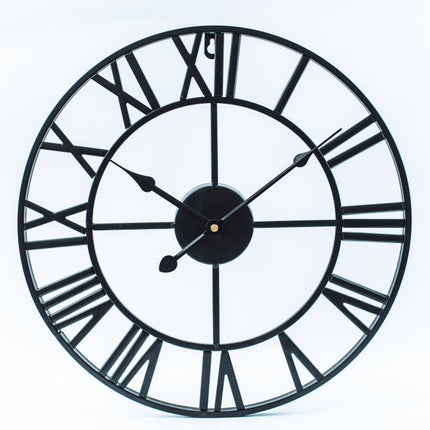 Wall Clock – Large Retro Metal Design with Vintage-Inspired Aesthetic for Stylish Interiors