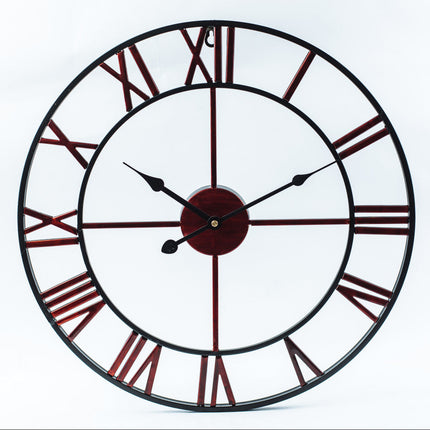 Wall Clock – Large Retro Metal Design with Vintage-Inspired Aesthetic for Stylish Interiors