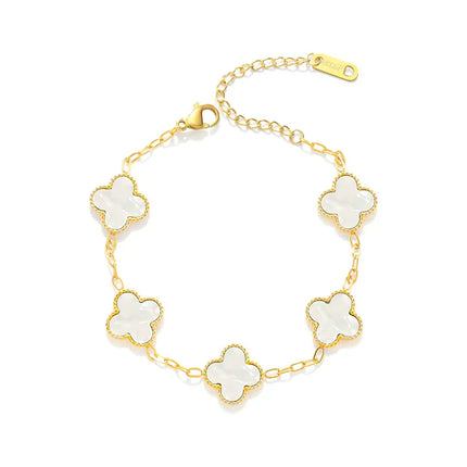 Clover Bracelet – Elegant Stainless Steel Design with Adjustable Fit