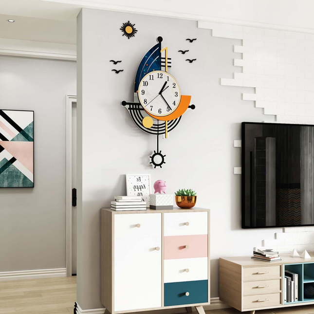 Wall Clock – Large Minimalist Design with Silent Movement for Elegant Home Interiors