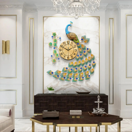 Wall Clock – Large Artistic Metal Design with Quiet Operation for Modern Interiors