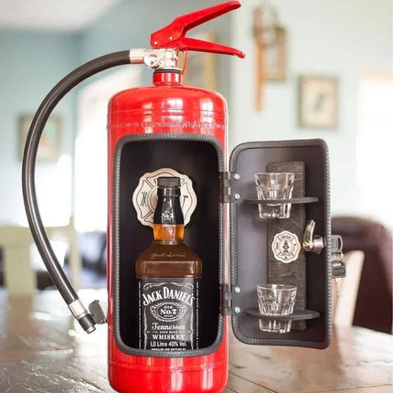 Hidden Mini Bar – Stylish Concealed Storage with Unique Fire Extinguisher Design