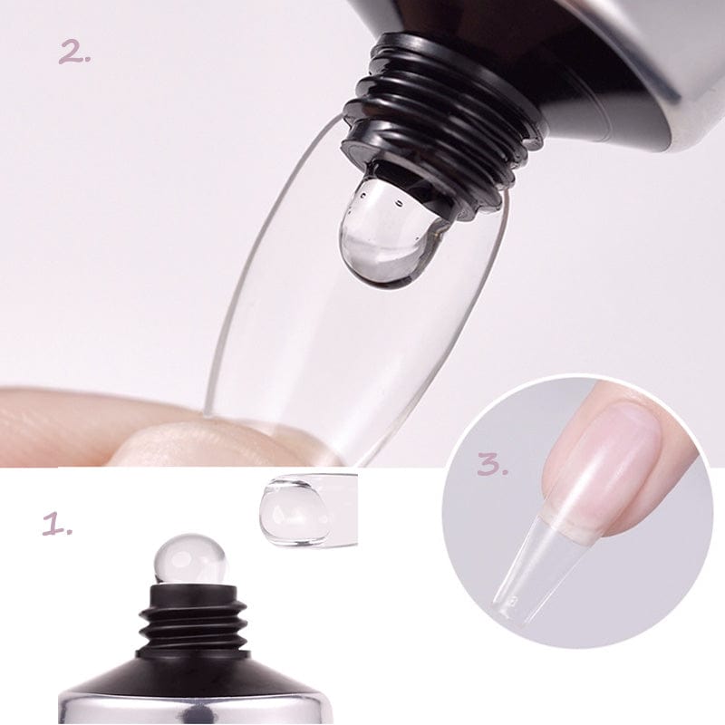 3-in-1 Nail Kit with Strong Lasting Glue Gel for Press-On Nails and Nail Art 3