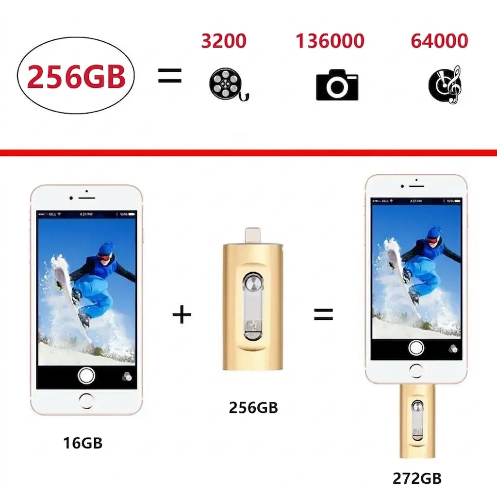 3-in-1 USB-Stick — Mehr Speicher für iPhone, Android & PC 6