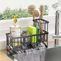 304 Stainless Steel Kitchen Sponge & Cloth Storage Rack | Punch-Free Wall Mount, Black 2