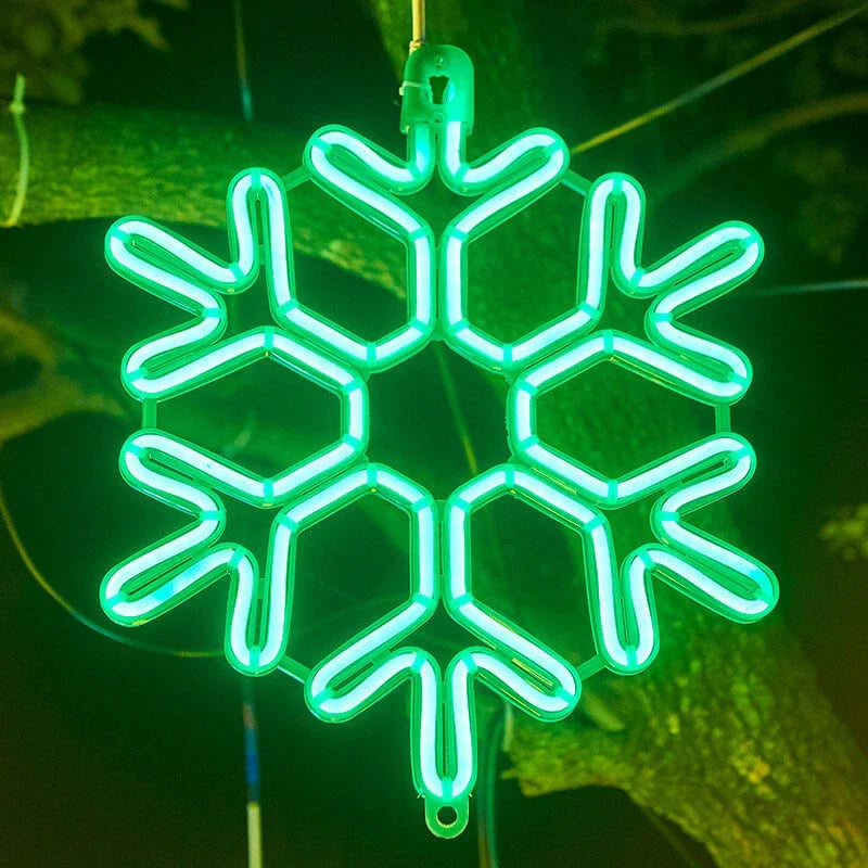 GlowFrost – Vandtæt LED Snefnug Julelampe til Udendørs Dekoration