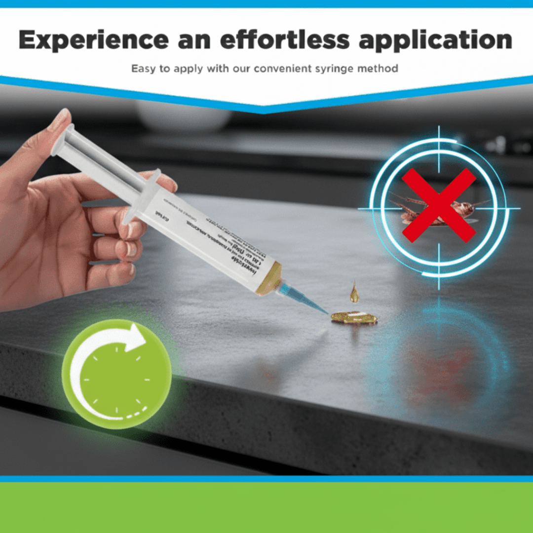Gel appât anti-cafards – Application ciblée, action rapide et contrôle longue durée