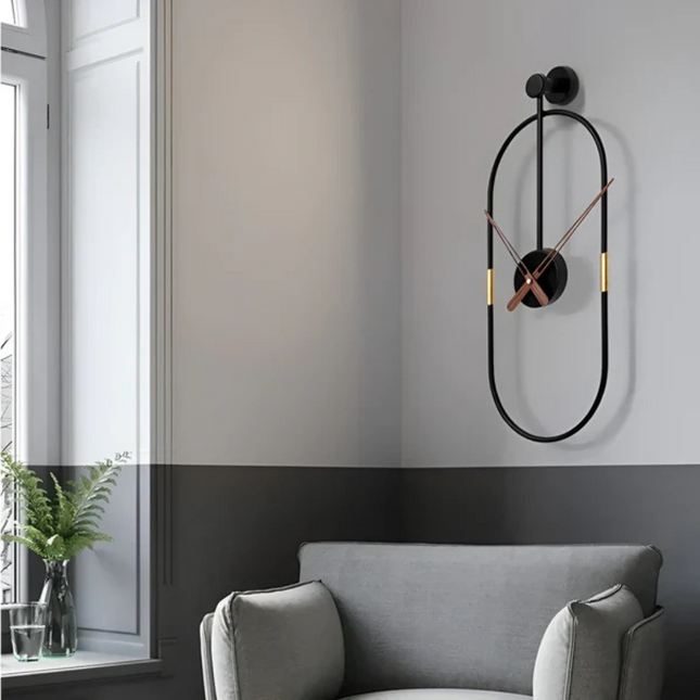 Wall Clock – Minimalist Metal Design with Silent Quartz Movement for Modern Interiors