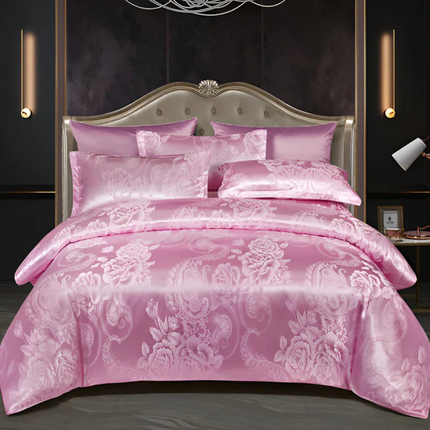 Luxury Satin Jacquard Duvet Cover Set with Soft Breathable Comfort for Stylish Bedrooms