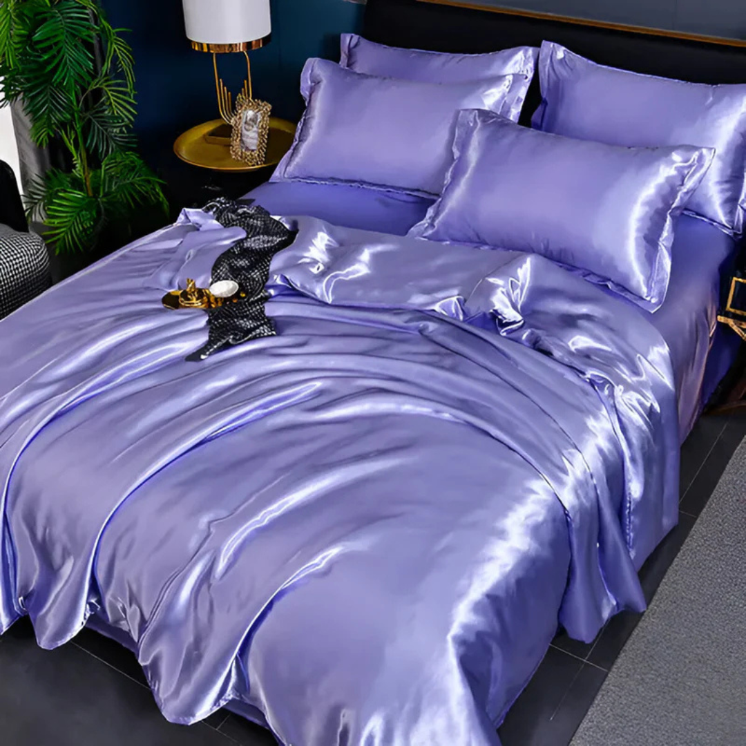 SilkLuxe – Satin Dynebetrækssæt Åndbart & Silkeblødt