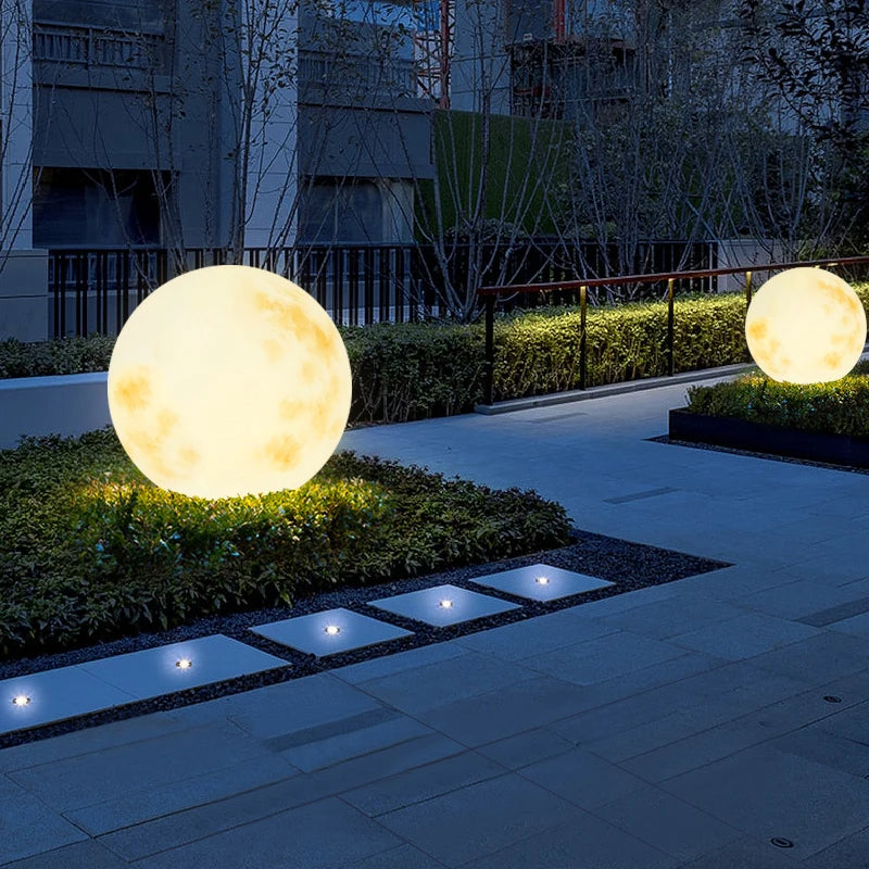 Devako MoonlitOasis – Gartenlampe in Mondform für stimmungsvolle Außenbeleuchtung