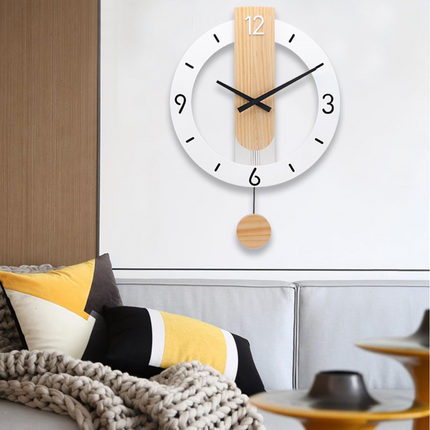 Wall Clock – Large Modern Wooden-Acrylic Design with Precise Quartz Movement