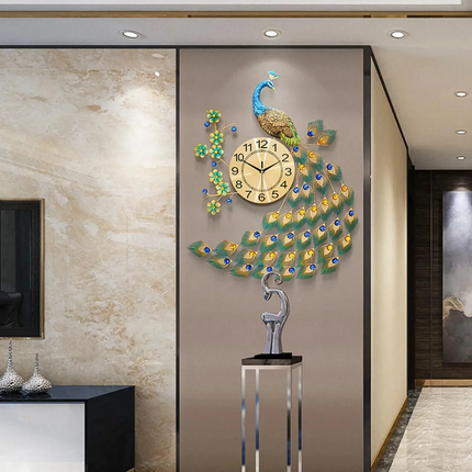 Wall Clock – Large Artistic Metal Design with Quiet Operation for Modern Interiors