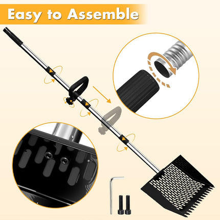 3 in 1 Metal Poop Scooper & Rake & Screen, For Chickens, Dogs, Horses, and Cats 5