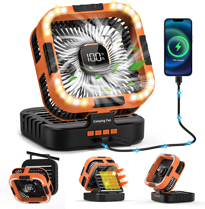 3 in 1 Solar Camping Fan 0