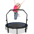 48 Inch Foldable Kids Trampoline with Adjustable Handle for Safe Fun 0